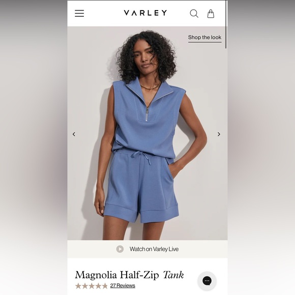 Varley Magnolia Half-Zip Tank - Picture 2 of 11